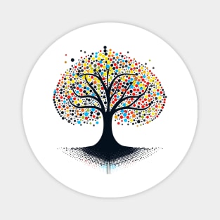 Dot day tree colorful make your mark teacher student grow creativity design Magnet